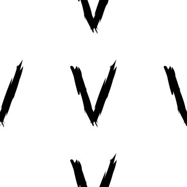 Beyaz arkaplanda siyah alfabe harfleri. Kusursuz soyut vektör geometrik desen. Hediye ambalaj kağıdı, çarşaf ve iç döşeme için mükemmel. Okul ve öğrenme teması.