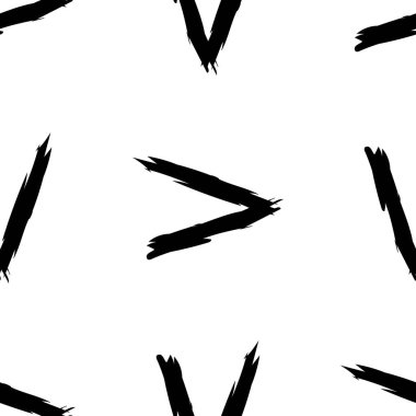 Beyaz arkaplanda siyah alfabe harfleri. Kusursuz soyut vektör geometrik desen. Hediye ambalaj kağıdı, çarşaf ve iç döşeme için mükemmel. Okul ve öğrenme teması.