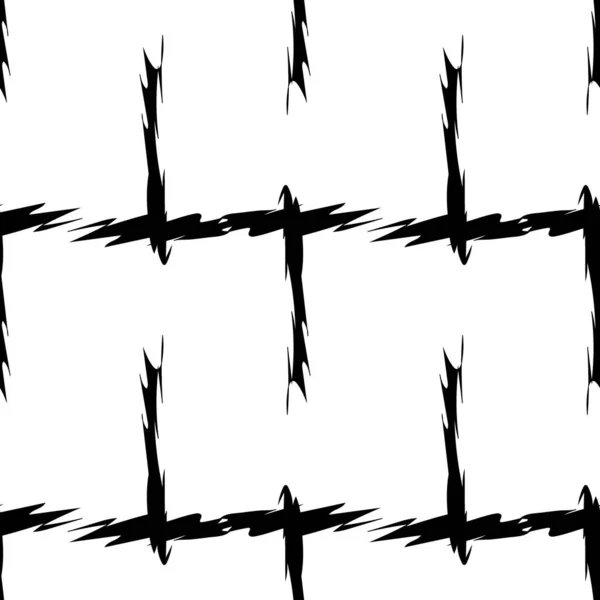 Чорні Літери Алфавіту Білому Тлі Безшовний Абстрактний Векторний Геометричний Візерунок — стоковий вектор