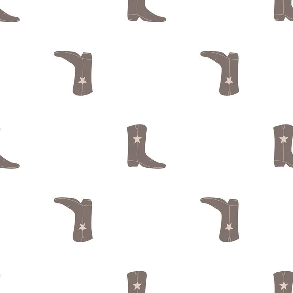 Bottes Cow Boy Avec Motif Sans Couture Ornement Thème Ouest — Image vectorielle