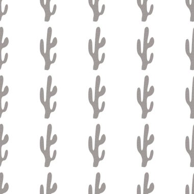 Güzel el çizimi kaktüsler pürüzsüz desen. Meksika sembolü. Vahşi Batı teması. El çizimi renkli Vektör baskısı.