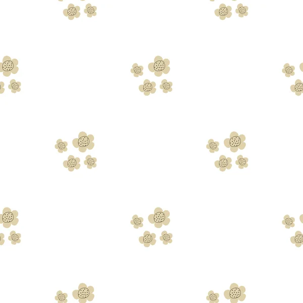 Modèle Vectoriel Sans Couture Floral Avec Des Fleurs Flore Printanière — Image vectorielle