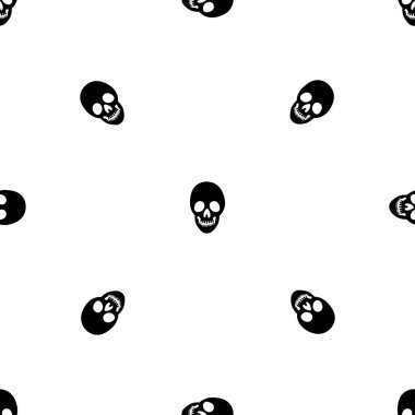 Çeşitli pozlarda siyah iskeletler. Cadılar Bayramı tasarımı. Sonbahar, tatil, kumaş ve tekstil için mükemmel. Kusursuz tekrarlama kumaşı.