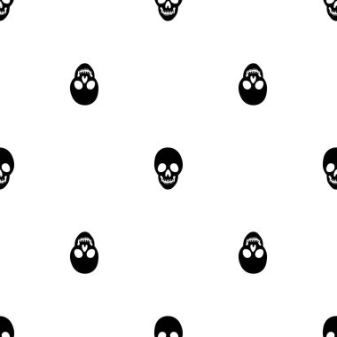 Çeşitli pozlarda siyah iskeletler. Cadılar Bayramı tasarımı. Sonbahar, tatil, kumaş ve tekstil için mükemmel. Kusursuz tekrarlama kumaşı.