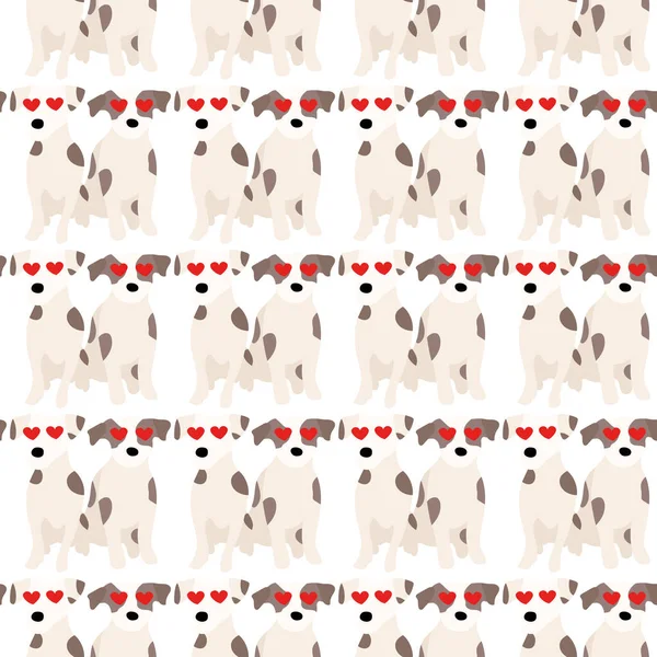 Lindos Perros Jack Russell Terrier Animales Fanny Vector Dibujado Mano — Vector de stock