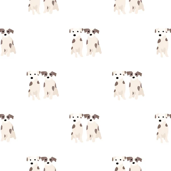 Симпатичные Собаки Джек Рассел Терьер Фанни Животных Векторный Ручной Рисунок — стоковый вектор