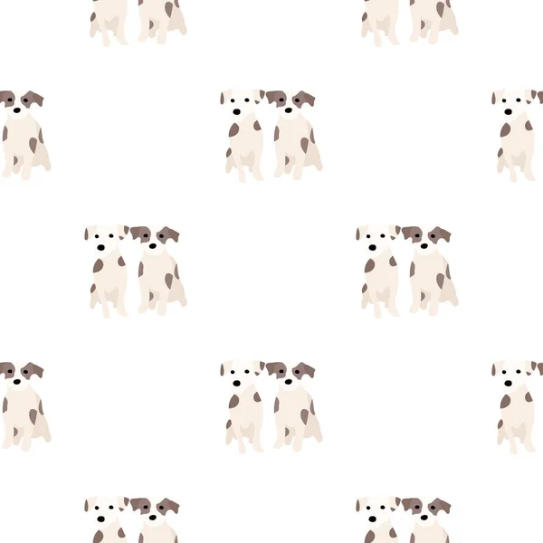 Lindos Perros Jack Russell Terrier Animales Fanny Vector Dibujado Mano — Vector de stock