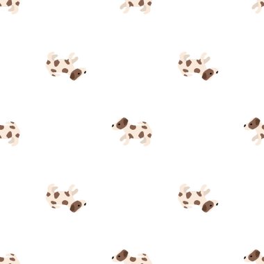 Sevimli köpekler Jack Russell Terrier. Bel hayvanları. Vektör el kusursuz desen çizdi. Bebek için mükemmel, çocuk kıyafetleri, parmak izi tasarımı, tekstil. Beyaz arkaplan.