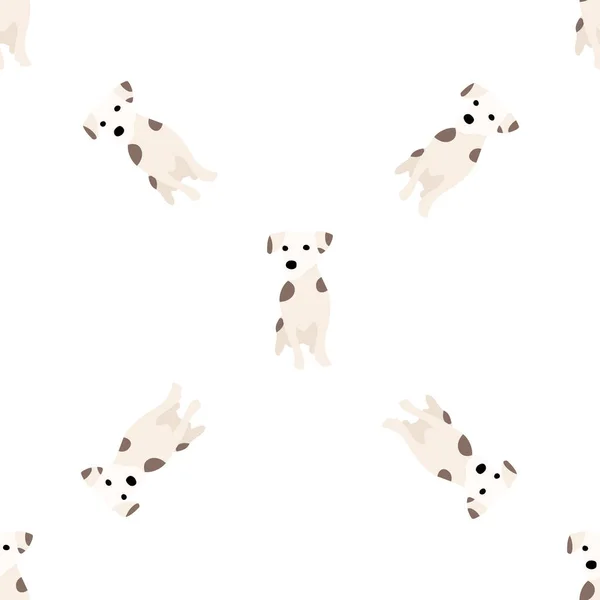 Крихітні Собаки Джек Рассел Терр Фантастичні Тварини Векторні Руки Малювали — стоковий вектор