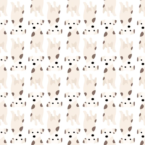 Sevimli köpekler Jack Russell Terrier. Bel hayvanları. Vektör el kusursuz desen çizdi. Bebek için mükemmel, çocuk kıyafetleri, parmak izi tasarımı, tekstil. Beyaz arkaplan.