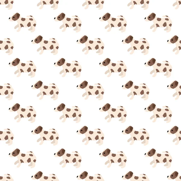 Sevimli köpekler Jack Russell Terrier. Bel hayvanları. Vektör el kusursuz desen çizdi. Bebek için mükemmel, çocuk kıyafetleri, parmak izi tasarımı, tekstil. Beyaz arkaplan.
