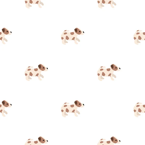 Chiens Mignons Jack Russell Terrier Fanny Animaux Modèle Sans Couture — Image vectorielle