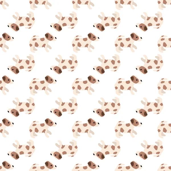 Sevimli köpekler Jack Russell Terrier. Bel hayvanları. Vektör el kusursuz desen çizdi. Bebek için mükemmel, çocuk kıyafetleri, parmak izi tasarımı, tekstil. Beyaz arkaplan.