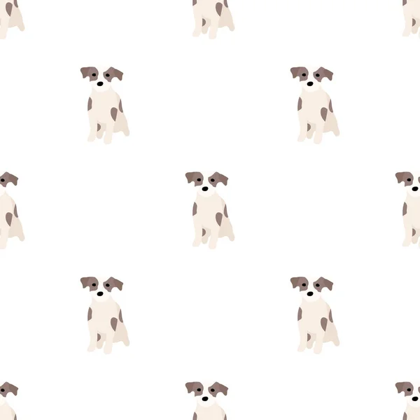 Lindos Perros Jack Russell Terrier Animales Fanny Vector Dibujado Mano — Vector de stock