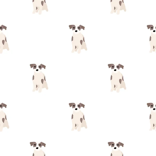 Lindos Perros Jack Russell Terrier Animales Fanny Vector Dibujado Mano — Archivo Imágenes Vectoriales