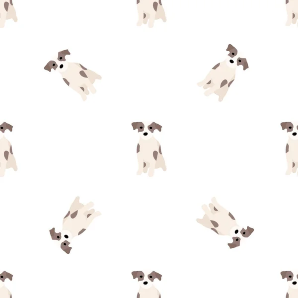 Lindos Perros Jack Russell Terrier Animales Fanny Vector Dibujado Mano — Vector de stock