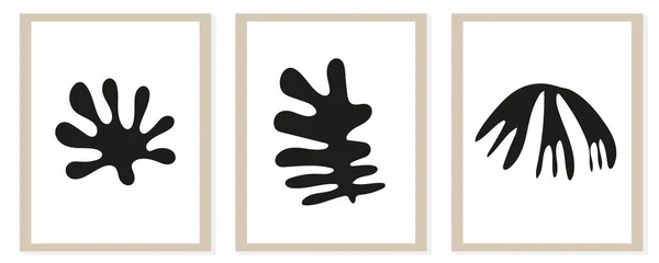 Moderna Composição Matisse Abstrata Moda Com Ilustração Vetorial Forma Orgânica — Vetor de Stock