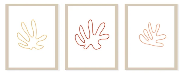 Trendige Moderne Abstrakte Matisse Komposition Mit Geometrischer Organischer Formvektorillustration — Stockvektor