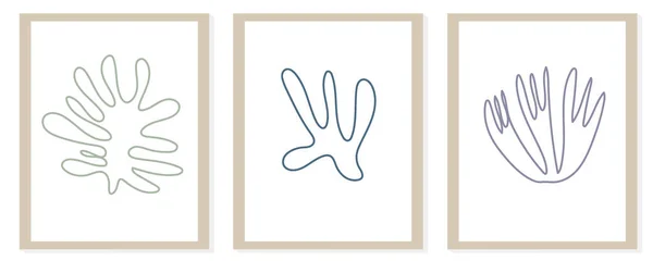 Moderna Composición Matisse Abstracta Moda Con Ilustración Vectorial Forma Orgánica — Archivo Imágenes Vectoriales