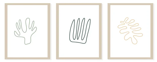 Moderna Composición Matisse Abstracta Moda Con Ilustración Vectorial Forma Orgánica — Archivo Imágenes Vectoriales