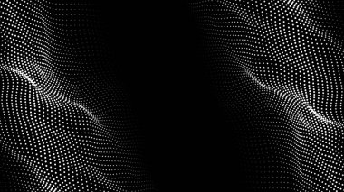 Fütürist noktalar arka planı. Soyut teknoloji geçmişi. Büyük veri dijital kodu. 3d oluşturma