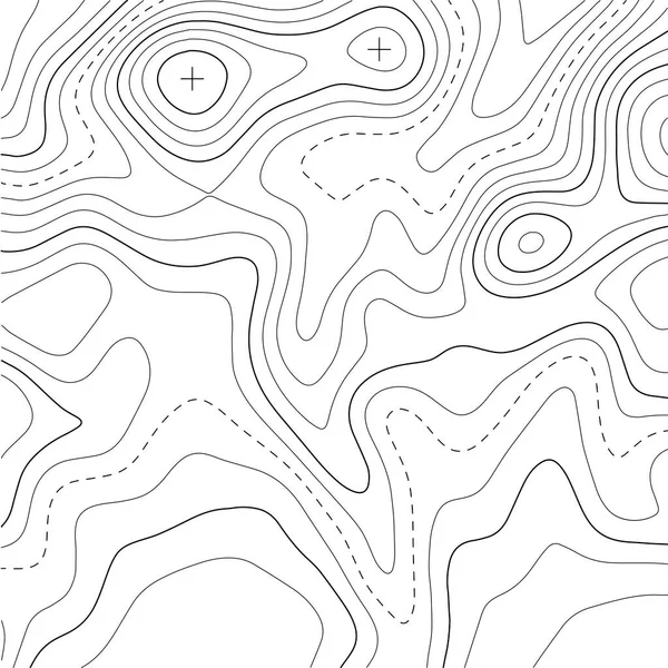 Carte Topographique Arrière Plan Carte Grille Modèle Lignes Contour Illustration — Image vectorielle