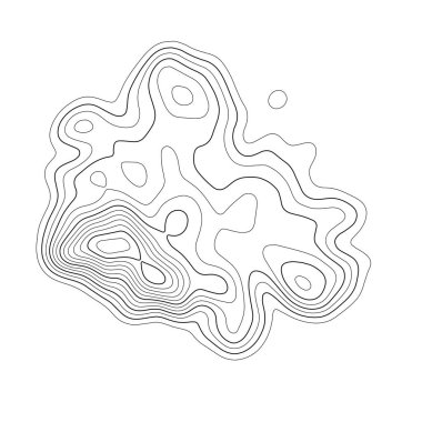 Topografik harita arkaplanı. Şebeke haritası. Sınır çizgilerinin şekli. Vektör illüstrasyonu