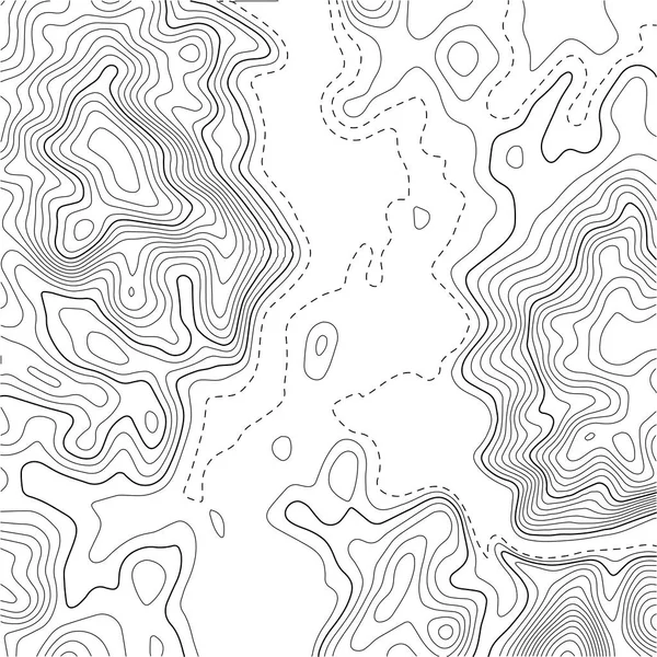 Pozadí Topografické Mapy Mřížka Vzor Obrysů Vektorová Ilustrace — Stockový vektor