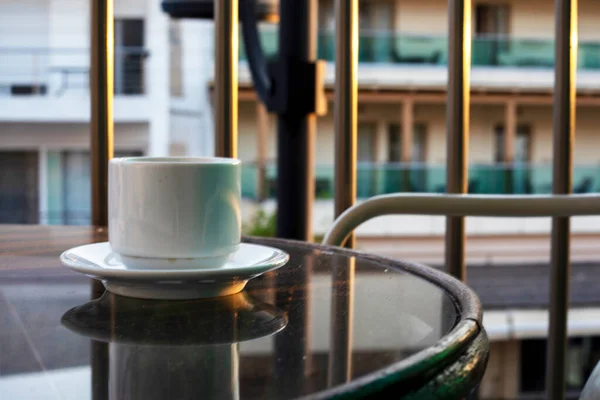 Кубок Напиток Утром Балконе Отеле Хорошим Ртом Трав — стоковое фото