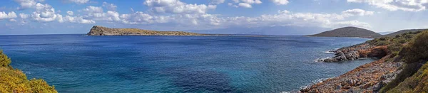 Красивый Панорамный Вид Облаками Залива Недалеко Затонувшего Города Олус Острове — стоковое фото