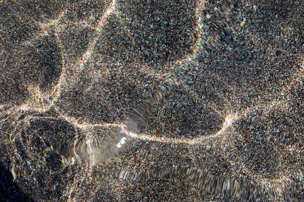 Wazig Abstracte Achtergrond Van Zee Transparant Water Met Golven Zandbodem — Stockfoto