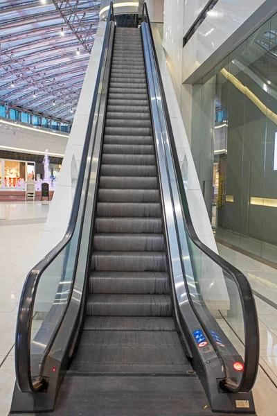 Empty Escalator Mall People Modern Interior — Stock Photo, Image