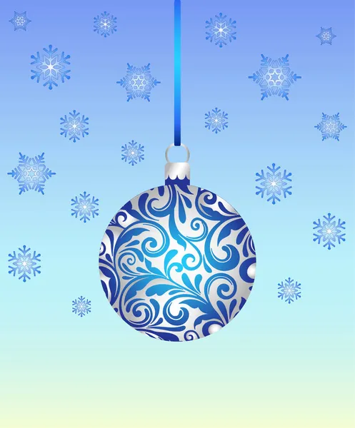 Boże Narodzenie i Nowy Rok drzewo gałąź dekoracja piłka błyszczące szkło 3D kopia przestrzeń sztuka — Zdjęcie stockowe