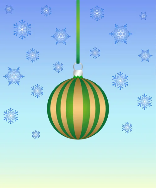 Jul och nyår träd gren dekoration boll glänsande glas 3D kopia utrymme konst — Stockfoto