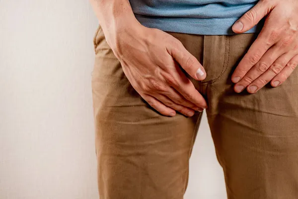 Pijn Lies Blaas Het Concept Van Prostatitis Ontsteking Van Het — Stockfoto