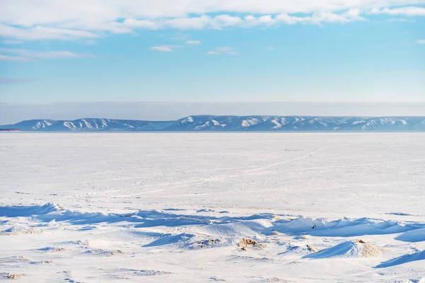 Río Congelado Volga Día Soleado Invierno — Foto de Stock