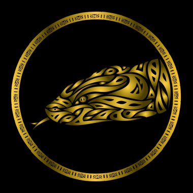 Golden snake symbol