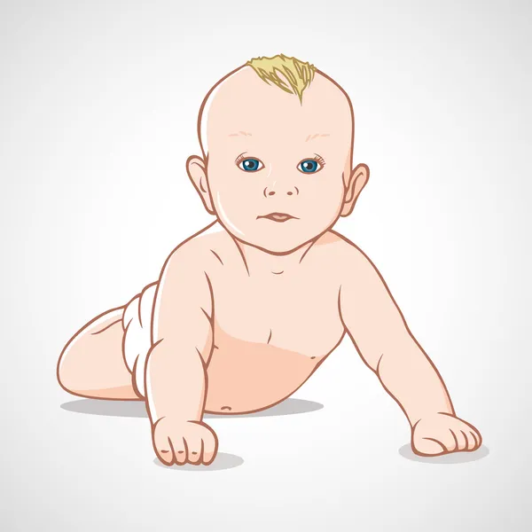 Beautiful blue eyed baby — Stock Vector