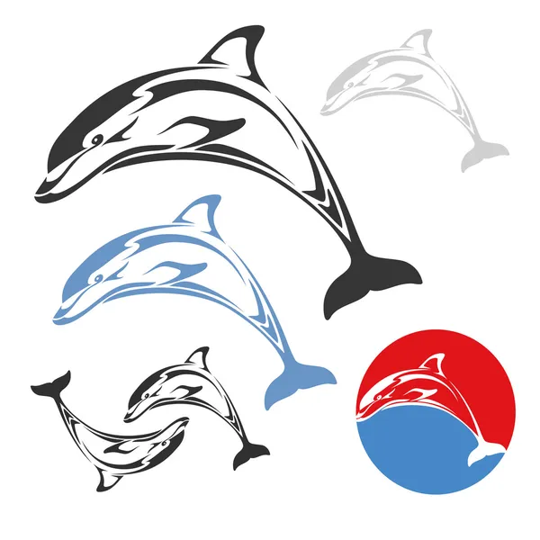 Dolphin jump — Stock Vector
