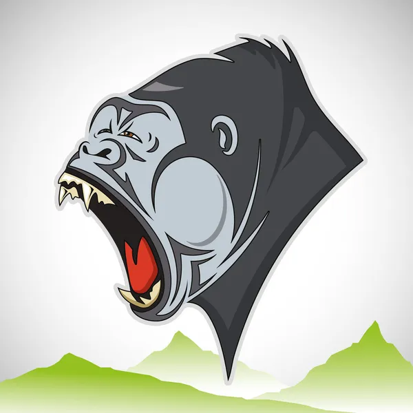 Rajzfilm gorilla — Stock Vector