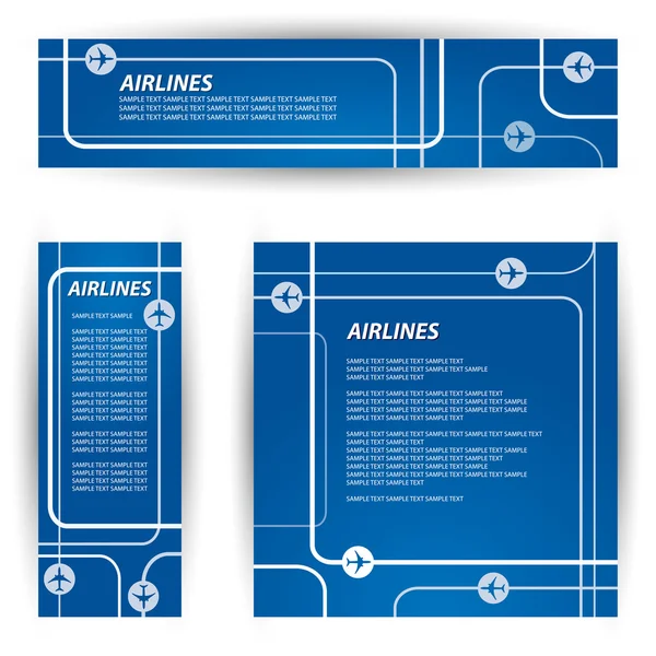 Air traffic headers — Stock Vector