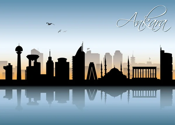 Skyline de Ankara — Archivo Imágenes Vectoriales