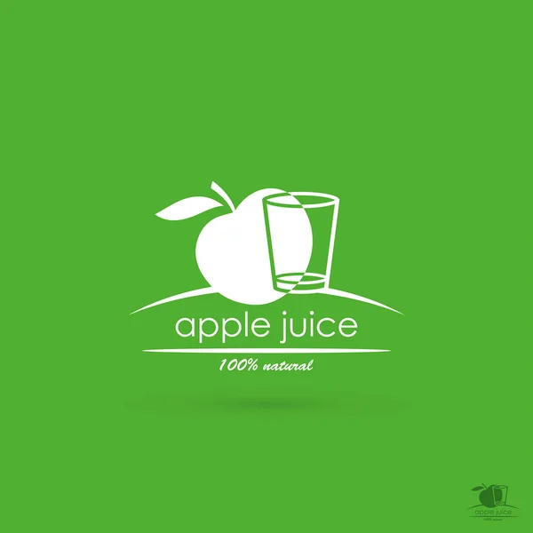 Apple juice label — Stock Vector