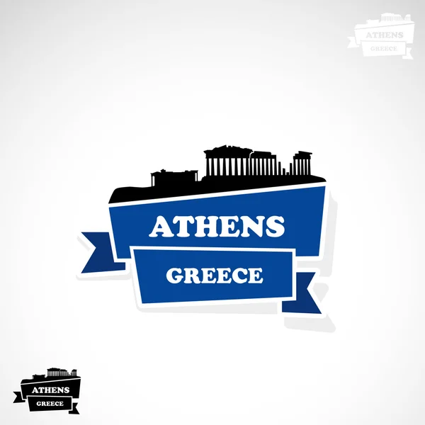 Skyline Atenas — Vector de stock
