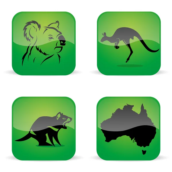 Australie symboles animaux — Image vectorielle