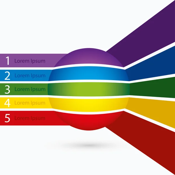 Gráfico de bola arco-íris — Vetor de Stock