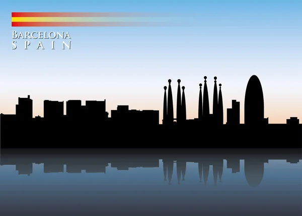 Skyline de Barcelone — Image vectorielle