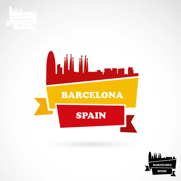 Barcelona panoramę — Wektor stockowy