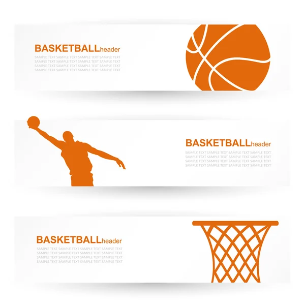 Basketball headers — Stock Vector