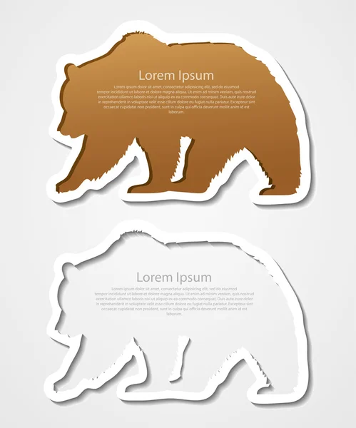 Bear label — Stock Vector